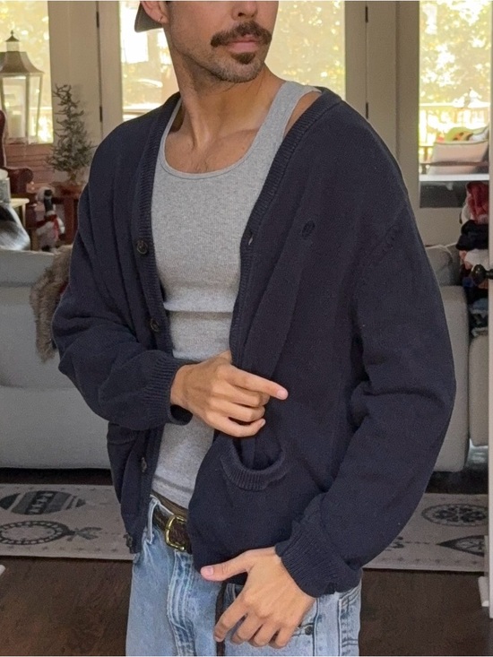 Chaps Other - 🧶 Chaps Navy Grandpa Cardigan